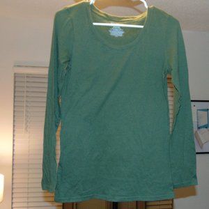 Women's Green Long Sleeve Shirt